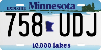 MN license plate 758UDJ