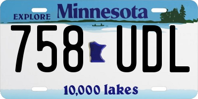 MN license plate 758UDL