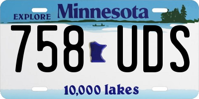 MN license plate 758UDS