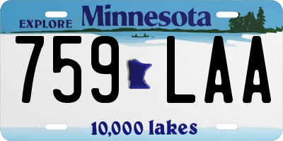 MN license plate 759LAA