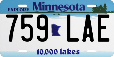 MN license plate 759LAE