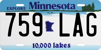 MN license plate 759LAG