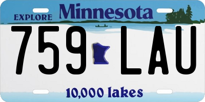 MN license plate 759LAU