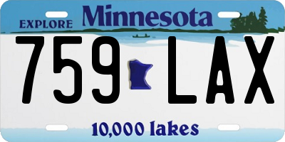 MN license plate 759LAX