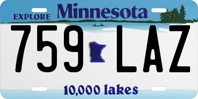 MN license plate 759LAZ