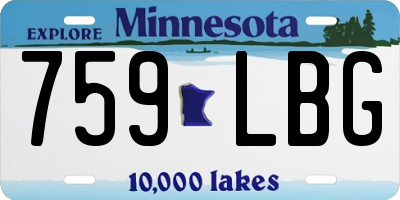 MN license plate 759LBG