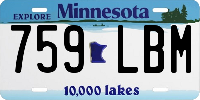 MN license plate 759LBM