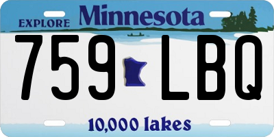 MN license plate 759LBQ