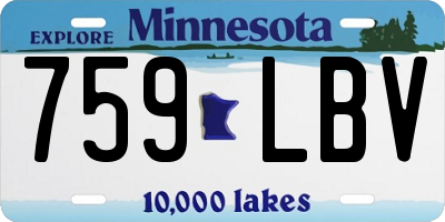 MN license plate 759LBV