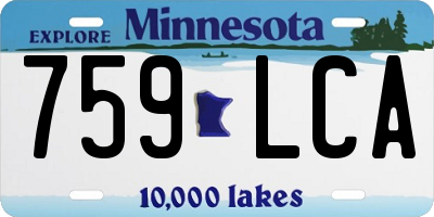 MN license plate 759LCA