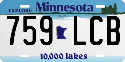 MN license plate 759LCB