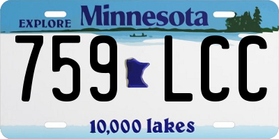 MN license plate 759LCC