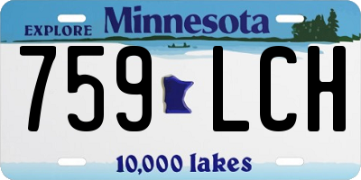 MN license plate 759LCH