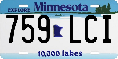 MN license plate 759LCI