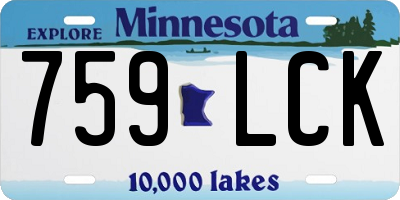 MN license plate 759LCK