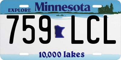 MN license plate 759LCL