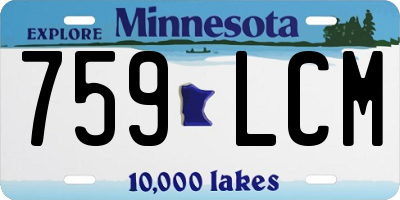 MN license plate 759LCM