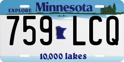 MN license plate 759LCQ