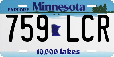 MN license plate 759LCR