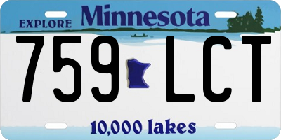 MN license plate 759LCT