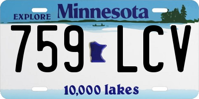 MN license plate 759LCV