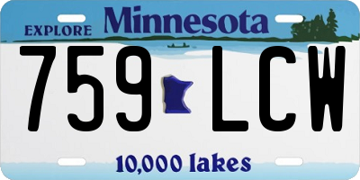 MN license plate 759LCW