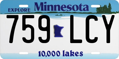 MN license plate 759LCY