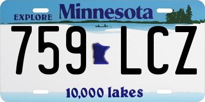 MN license plate 759LCZ