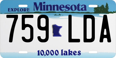 MN license plate 759LDA