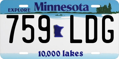 MN license plate 759LDG