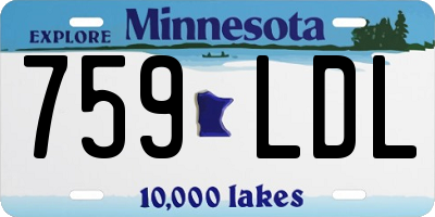 MN license plate 759LDL