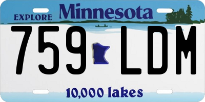 MN license plate 759LDM