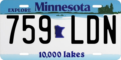 MN license plate 759LDN