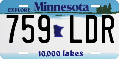 MN license plate 759LDR