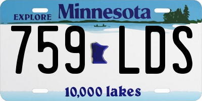 MN license plate 759LDS