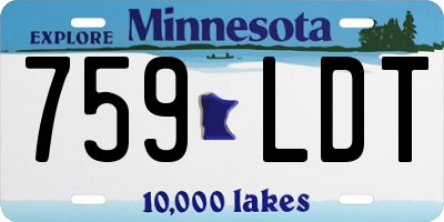 MN license plate 759LDT