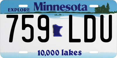 MN license plate 759LDU