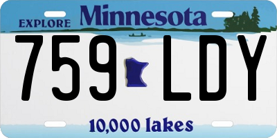 MN license plate 759LDY