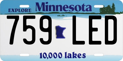 MN license plate 759LED