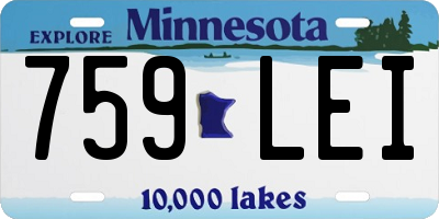 MN license plate 759LEI