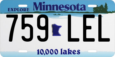 MN license plate 759LEL