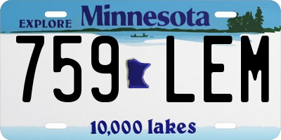 MN license plate 759LEM