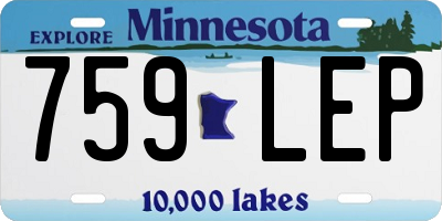 MN license plate 759LEP