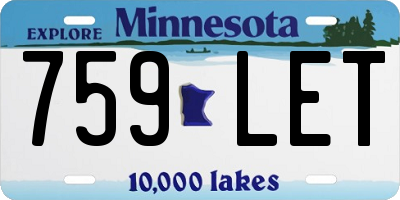 MN license plate 759LET