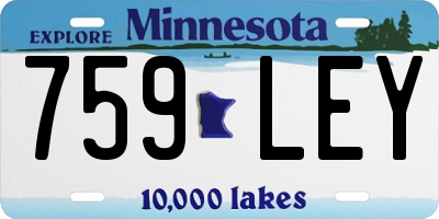 MN license plate 759LEY