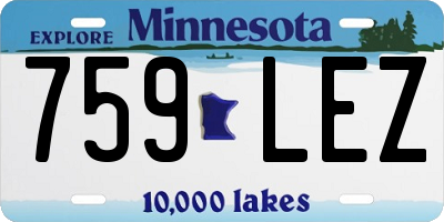 MN license plate 759LEZ