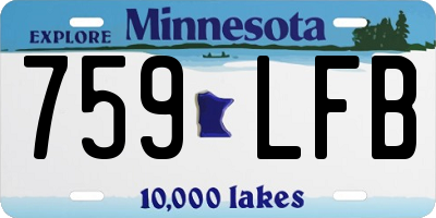 MN license plate 759LFB