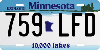 MN license plate 759LFD