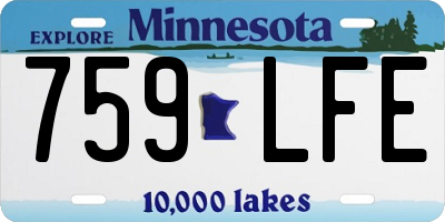 MN license plate 759LFE