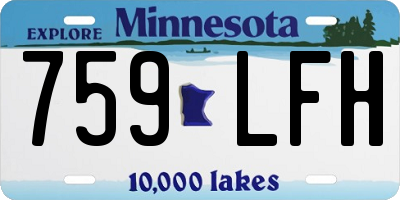 MN license plate 759LFH